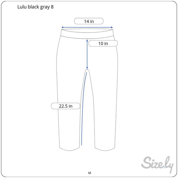 Lululemon Pace Rival Crop Leggings 8 Heathered Black 22” Inseam Mid Rise Women's - Picture 9 of 9